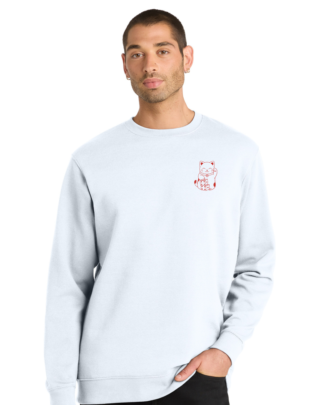 LuckyCat Crew Sweatshirt - I am Lucky