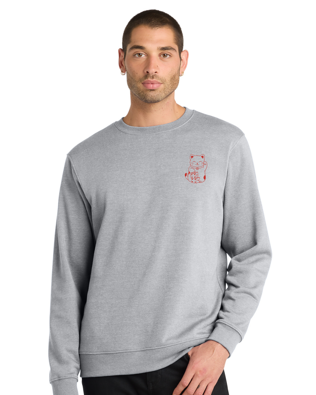 LuckyCat Crew Sweatshirt - I am Lucky