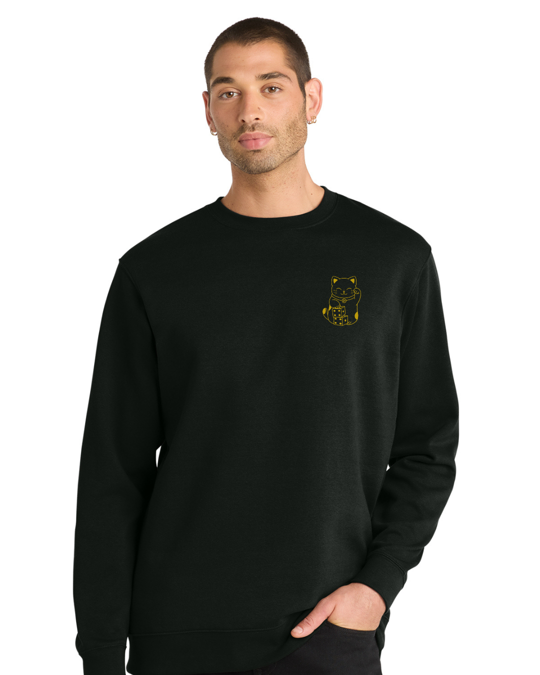 LuckyCat Crew Sweatshirt - I am Lucky