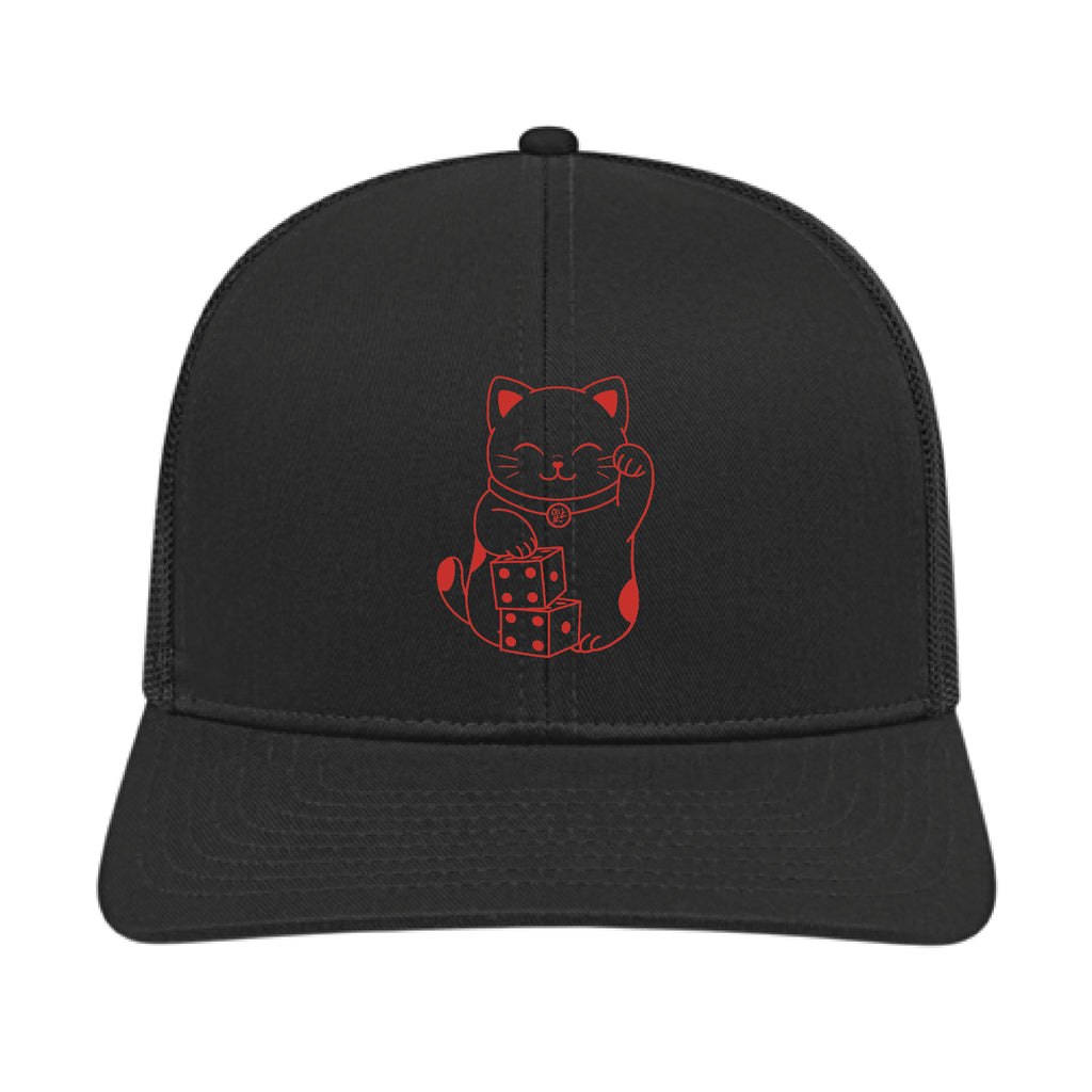 LuckyCat 6 Panel Trucker Cap