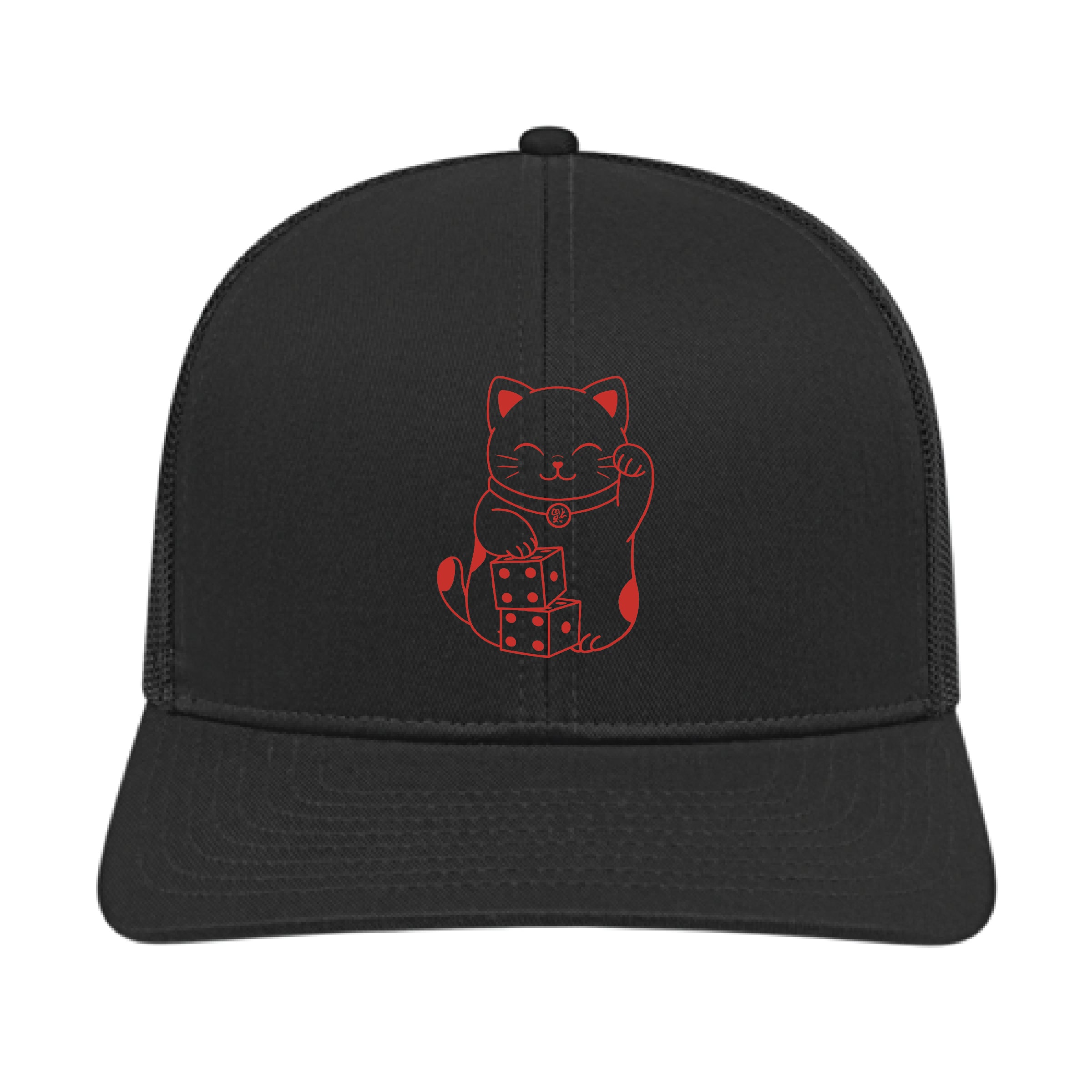 LuckyCat 6 Panel Trucker Cap