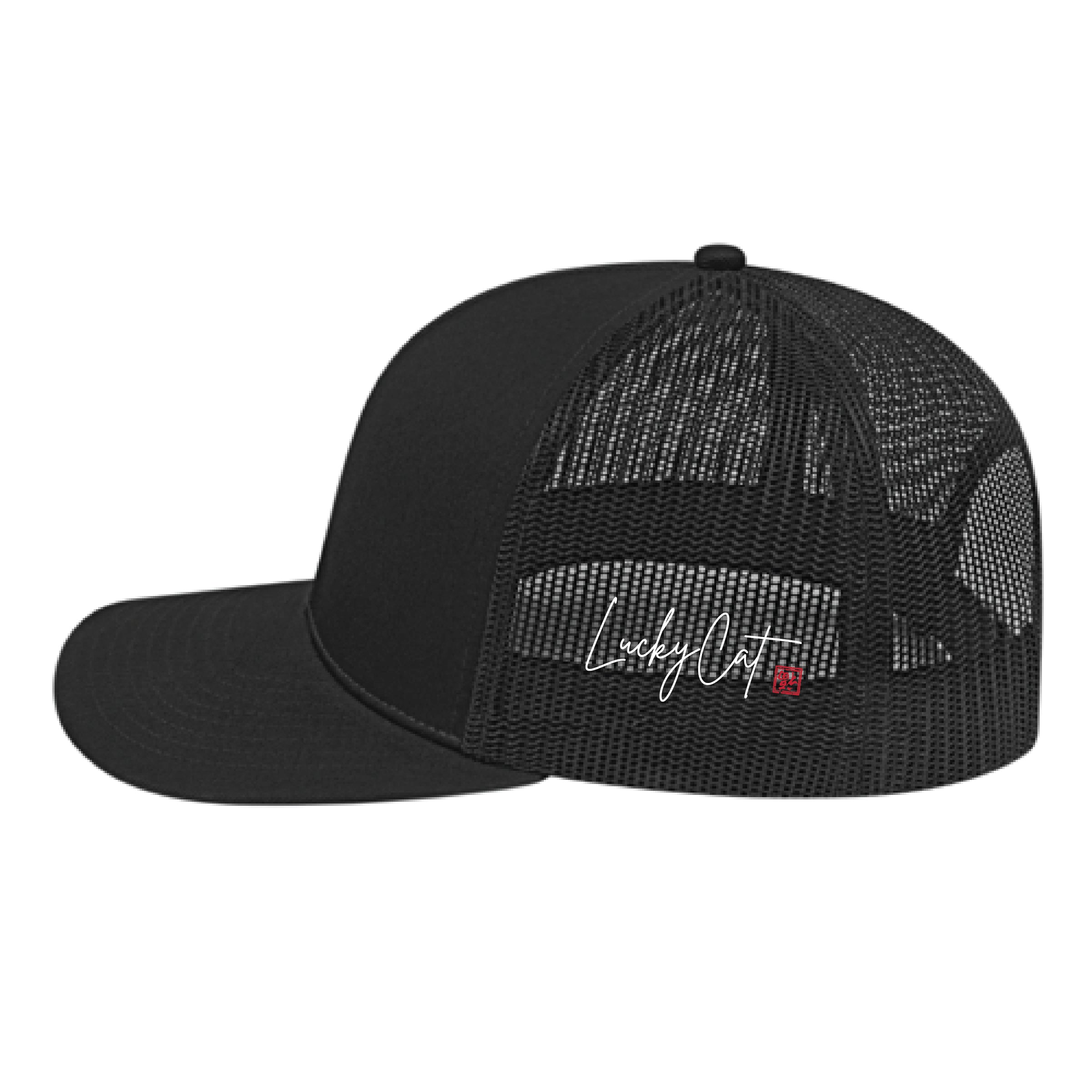LuckyCat 6 Panel Trucker Cap
